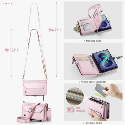 CaseMe C36 Card Slots Zipper Wallet RFID Anti-theft Leather Phone Case, For Samsung Galaxy S26+ 5G, For Samsung Galaxy S26 Ultra 5G, For Samsung Galaxy S26 5G, For Samsung Galaxy A57 5G