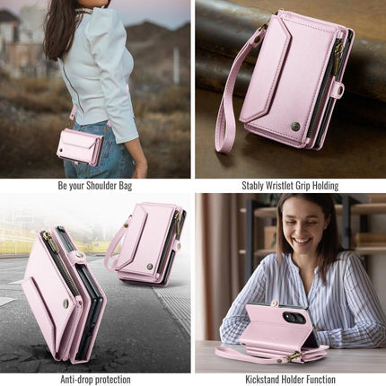 CaseMe C36 Card Slots Zipper Wallet RFID Anti-theft Leather Phone Case, For Samsung Galaxy S26+ 5G, For Samsung Galaxy S26 Ultra 5G, For Samsung Galaxy S26 5G, For Samsung Galaxy A57 5G