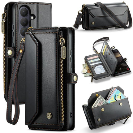 CaseMe C36 Card Slots Zipper Wallet RFID Anti-theft Leather Phone Case, For Samsung Galaxy S26+ 5G, For Samsung Galaxy S26 Ultra 5G, For Samsung Galaxy S26 5G, For Samsung Galaxy A57 5G