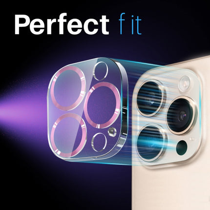 NORTHJO Camera Lens Protector CD Veins 3D Tempered Glass Film, For iPhone 16 Pro / 16 Pro Max, For iPhone 16 / 16 Plus