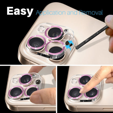 NORTHJO Camera Lens Protector CD Veins 3D Tempered Glass Film, For iPhone 16 Pro / 16 Pro Max, For iPhone 16 / 16 Plus