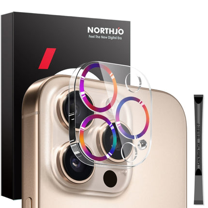 NORTHJO Camera Lens Protector CD Veins 3D Tempered Glass Film, For iPhone 16 Pro / 16 Pro Max, For iPhone 16 / 16 Plus