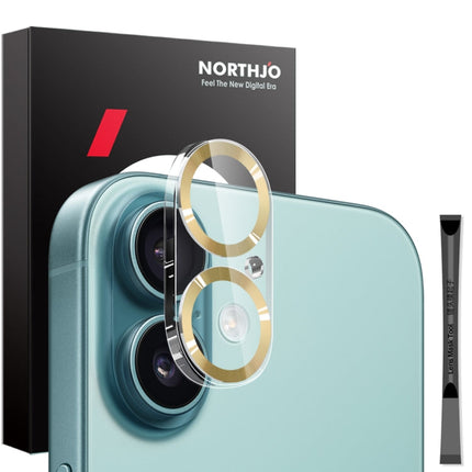 NORTHJO Camera Lens Protector CD Veins 3D Tempered Glass Film, For iPhone 16 Pro / 16 Pro Max, For iPhone 16 / 16 Plus