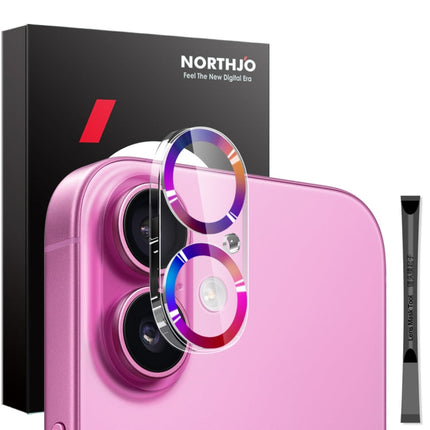 NORTHJO Camera Lens Protector CD Veins 3D Tempered Glass Film, For iPhone 16 Pro / 16 Pro Max, For iPhone 16 / 16 Plus