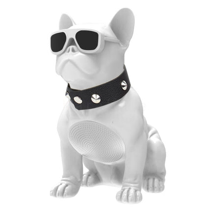 CH-M10 Bulldog Stereo Wireless Bluetooth Speaker, Support TF Card / U Disk / FM, White