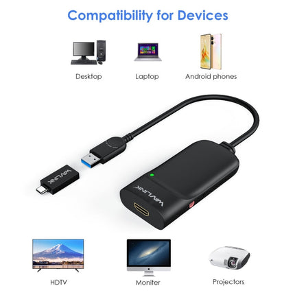 WAVLINK UG3501H Super Speed USB 3.0 To HDMI/Multi Monitor Video Graphic Adapter