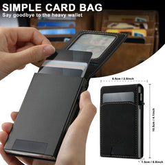 Suteni H19 Litchi Grain 2-in-1 MagSafe Removable Card Box Back Phone Case