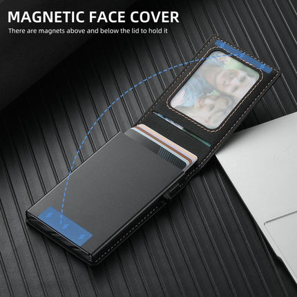 Suteni H19 Litchi Grain 2-in-1 MagSafe Removable Card Box Back Phone Case, For iPhone 12 Pro, For iPhone 17e / 16e