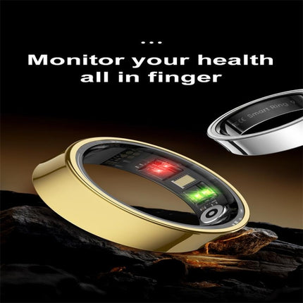 R09 SIZE 8 Smart Ring, Support Heart Rate / Blood Oxygen / Sleep Monitoring / Multiple Sports Modes