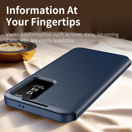 Smart View Window Leather Phone Case with Card Slot, For Samsung Galaxy Z Fold5 5G, For Samsung Galaxy S23 Ultra 5G, For Samsung Galaxy S23+ 5G, For Samsung Galaxy S23 5G