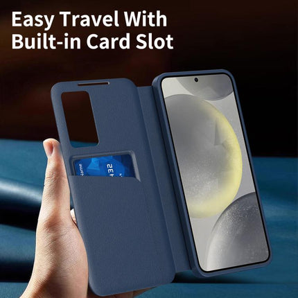 Smart View Window Leather Phone Case with Card Slot, For Samsung Galaxy A16 5G, For Samsung Galaxy S24 FE 5G, For Samsung Galaxy Z Fold6 5G, For Samsung Galaxy A55