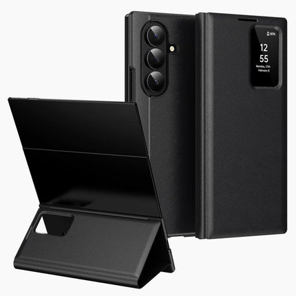 Smart View Window Leather Phone Case with Card Slot, For Samsung Galaxy Z TriFold, For Samsung Galaxy S26 Ultra 5G, For Samsung Galaxy A57 5G, For Samsung Galaxy A37 5G