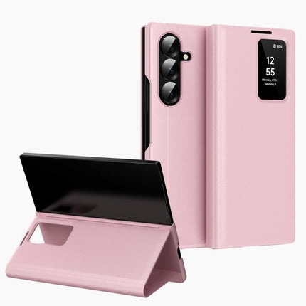Smart View Window Leather Phone Case with Card Slot, For Samsung Galaxy Z TriFold, For Samsung Galaxy S26 Ultra 5G, For Samsung Galaxy A57 5G, For Samsung Galaxy A37 5G