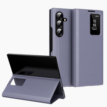 Smart View Window Leather Phone Case with Card Slot, For Samsung Galaxy Z TriFold, For Samsung Galaxy S26 Ultra 5G, For Samsung Galaxy A57 5G, For Samsung Galaxy A37 5G