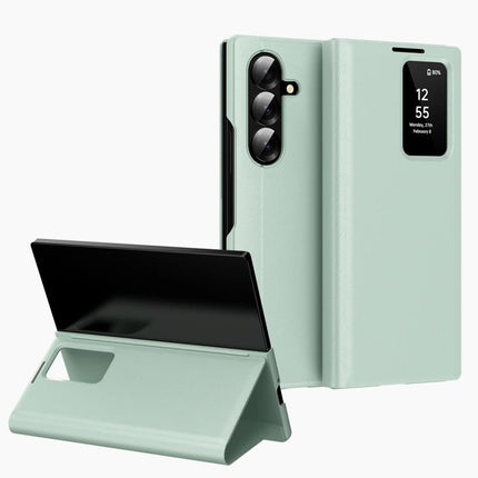Smart View Window Leather Phone Case with Card Slot, For Samsung Galaxy Z TriFold, For Samsung Galaxy S26 Ultra 5G, For Samsung Galaxy A57 5G, For Samsung Galaxy A37 5G