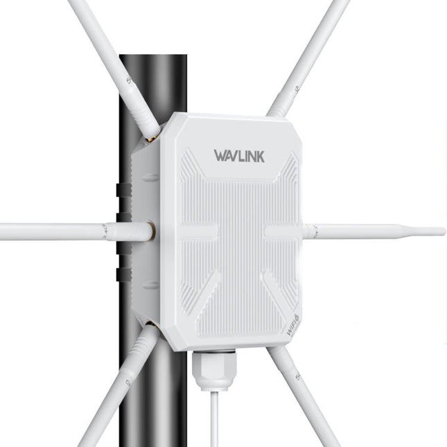 WAVLINK WN588HX3 AX3000 Outdoor WiFi Extender with 6 Antennas Dual Band WiFi Repeater, US Plug, UK Plug, EU Plug, AU Plug