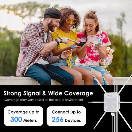 WAVLINK WN588HX3 AX3000 Outdoor WiFi Extender with 6 Antennas Dual Band WiFi Repeater, US Plug, UK Plug, EU Plug, AU Plug
