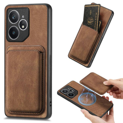 Retro Leather Card Bag Magnetic Phone Case, For Realme 14 Pro+, For Realme 14 Pro, For Realme Neo7