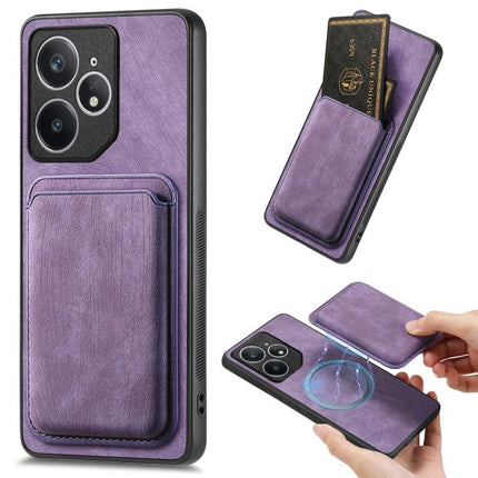 Retro Leather Card Bag Magnetic Phone Case, For Realme 14 Pro+, For Realme 14 Pro, For Realme Neo7