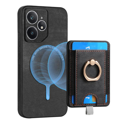 Retro Splitable Magnetic Card Bag Leather Phone Case, For Realme Neo7