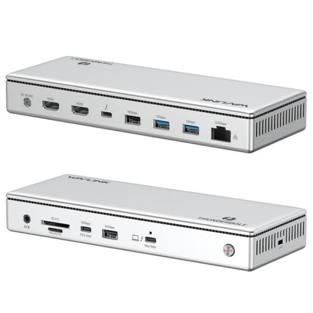 WAVLINK UTD45 96W Charging 8K / 4K Display Thunderbolt 4 Docking Station 13-in-1 Hub, US Plug, UK Plug, EU Plug, AU Plug
