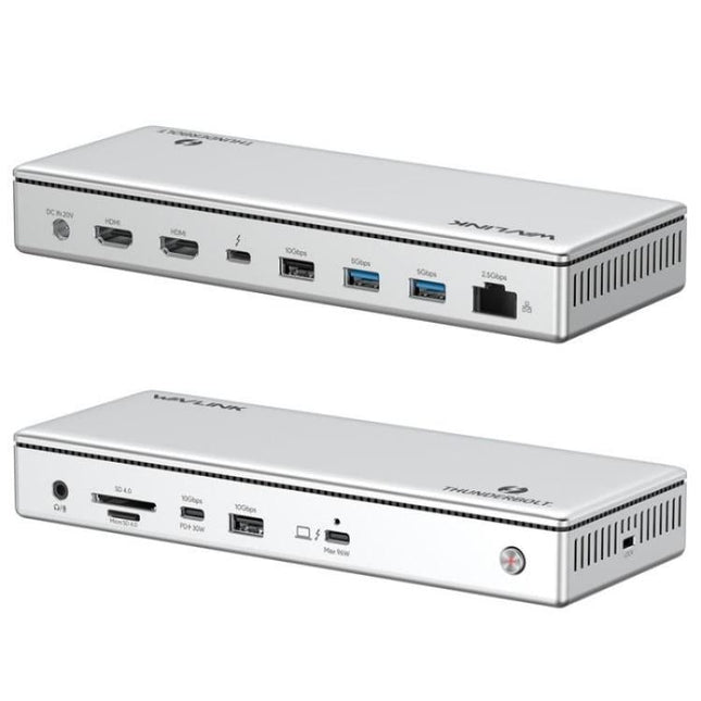 WAVLINK UTD45 96W Charging 8K / 4K Display Thunderbolt 4 Docking Station 13-in-1 Hub, US Plug, UK Plug, EU Plug, AU Plug