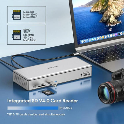 WAVLINK UG69PD12 DisplayLink Docking Station Quad  Monitors For Laptops M1 / M2 / Mac & Windows, US Plug, UK Plug, EU Plug, AU Plug