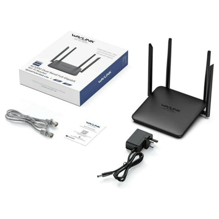 WAVLINK WN530HG4 Home Gigabit Ethernet MU-MIMO Router AC1200 Dual Band Router, US Plug, UK Plug, EU Plug, AU Plug