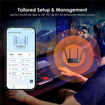 WAVLINK WN530BE1 Gigabit Ports High-Speed WiFi 2.4GHz / 5GHz Dual-Band Gaming Router