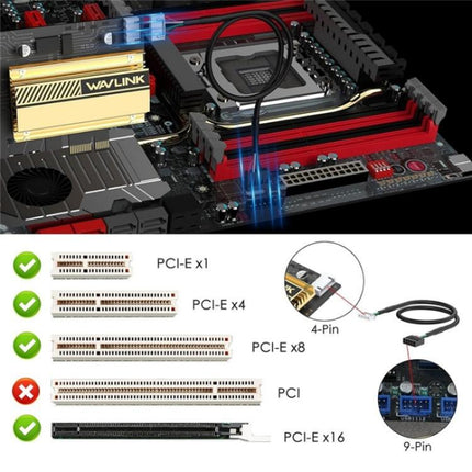 WAVLINK WN675X3-C WiFi 6E Pcie WiFi Network Card Adapter Triple Band AX210 AX5400, WN675X3-C