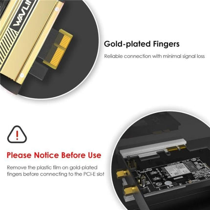 WAVLINK WN675X3-C WiFi 6E Pcie WiFi Network Card Adapter Triple Band AX210 AX5400, WN675X3-C