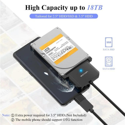 WAVLINK WL-ST345A 5Gbps Data Transfer Converter USB 3.0 to SATA III Hard Drive Adapter