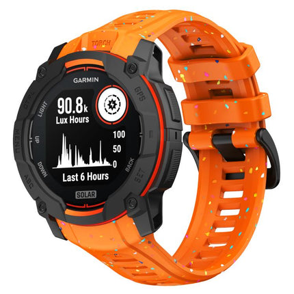 Eco-Friendly Granular Colorful Dots Silicone Watch Band, For Garmin Instinct 3 AMOLED / Solar 50mm, For Garmin Instinct 3 AMOLED / Solar 45mm