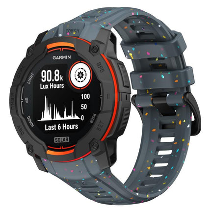 Eco-Friendly Granular Colorful Dots Silicone Watch Band, For Garmin Instinct 3 AMOLED / Solar 50mm, For Garmin Instinct 3 AMOLED / Solar 45mm