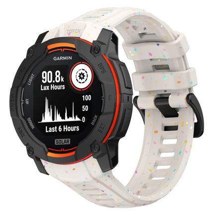 Eco-Friendly Granular Colorful Dots Silicone Watch Band, For Garmin Instinct 3 AMOLED / Solar 50mm, For Garmin Instinct 3 AMOLED / Solar 45mm