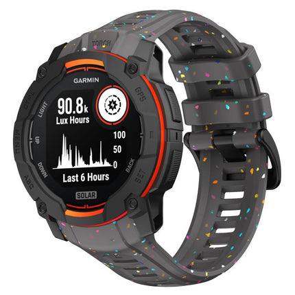 Eco-Friendly Granular Colorful Dots Silicone Watch Band, For Garmin Instinct 3 AMOLED / Solar 50mm, For Garmin Instinct 3 AMOLED / Solar 45mm