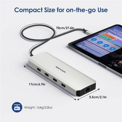 WAVLINK UMD309 Dual HD PD100W 10Gbps USB-A USB-C Docking Station 10 in 1 HUB, UMD309