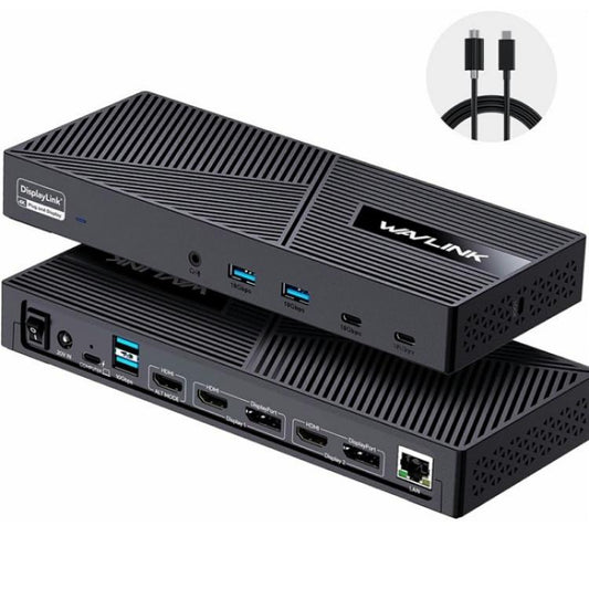 WAVLINK UG63PD25 15 in 1 DisplayLink Docking Station Support Triple Display 130W Power-in, UG63PD25