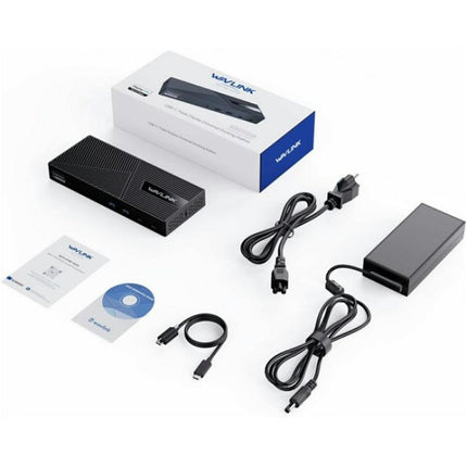WAVLINK UG63PD25 15 in 1 DisplayLink Docking Station Support Triple Display 130W Power-in