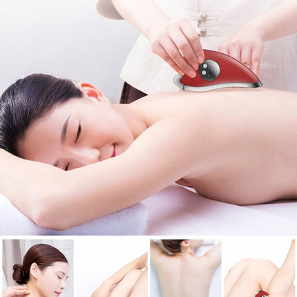 K-SKIN KD817 Facial Scratch Pad Dredge Meridian Soothing Fatigue Scraping Plate Electric Massager Soothing Stress USB Charging, Red, White