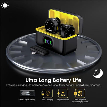 WAVLINK 608C Magnetic Lavalier Wireless Dual Microphone with 8 Pin RX Receiver, 608C