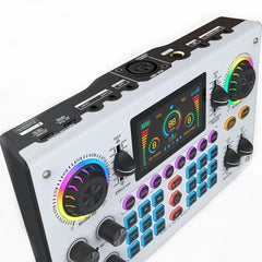 C100 Pro For Streaming / Recording 5 Sound Effects Portable Live Sound Card Audio Mixer