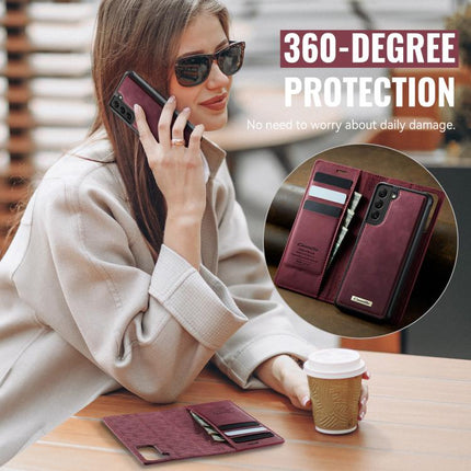 CaseMe C49 Magnetic RFID Blocking Detachable Wallet Leather Phone Case, For Samsung Galaxy S22+ 5G, For Samsung Galaxy S22 5G, For Samsung Galaxy S21 FE 5G, For Samsung Galaxy S21 5G
