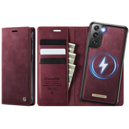 CaseMe C49 Magnetic RFID Blocking Detachable Wallet Leather Phone Case, For Samsung Galaxy S22+ 5G, For Samsung Galaxy S22 5G, For Samsung Galaxy S21 FE 5G, For Samsung Galaxy S21 5G