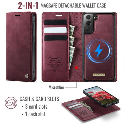 CaseMe C49 Magnetic RFID Blocking Detachable Wallet Leather Phone Case, For Samsung Galaxy S21+ 5G, For Samsung Galaxy S21 Ultra 5G, For Samsung Galaxy S20 Ultra, For Samsung Galaxy S20