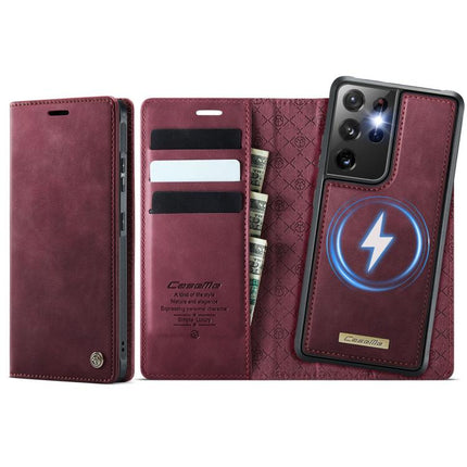 CaseMe C49 Magnetic RFID Blocking Detachable Wallet Leather Phone Case, For Samsung Galaxy S21+ 5G, For Samsung Galaxy S21 Ultra 5G, For Samsung Galaxy S20 Ultra, For Samsung Galaxy S20