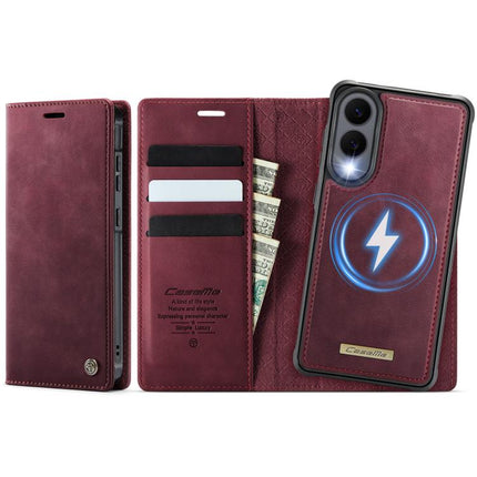 CaseMe C49 Magnetic RFID Blocking Detachable Wallet Leather Phone Case, For Samsung Galaxy S25 FE 5G, For Samsung Galaxy S25 Edge 5G, For Samsung Galaxy A56 5G, For Samsung Galaxy S25 Ultra 5G