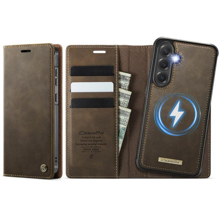 CaseMe C49 Magnetic RFID Blocking Detachable Wallet Leather Phone Case, For Samsung Galaxy S25 FE 5G, For Samsung Galaxy S25 Edge 5G, For Samsung Galaxy A56 5G, For Samsung Galaxy S25 Ultra 5G