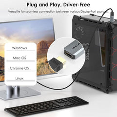 WAVLINK CAH5 For PC TV Projector DisplayPort to HDMI Adapter 4K 60Hz Video Converter