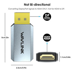 WAVLINK CAH5 For PC TV Projector DisplayPort to HDMI Adapter 4K 60Hz Video Converter